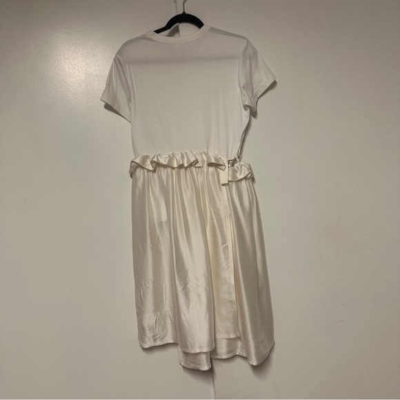 Comme Des Garçons Noir Kei Ninomiya White Cotton Silk T-Shirt Dress Size M - Picture 10 of 10